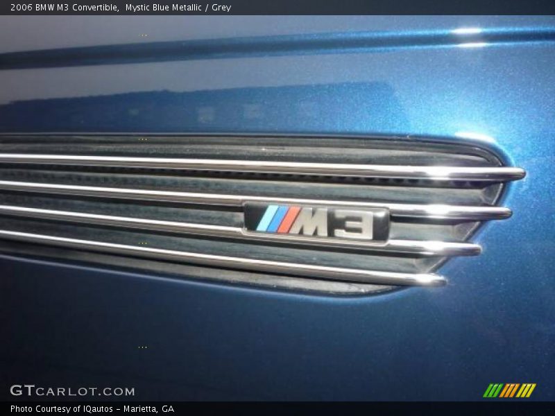 Mystic Blue Metallic / Grey 2006 BMW M3 Convertible