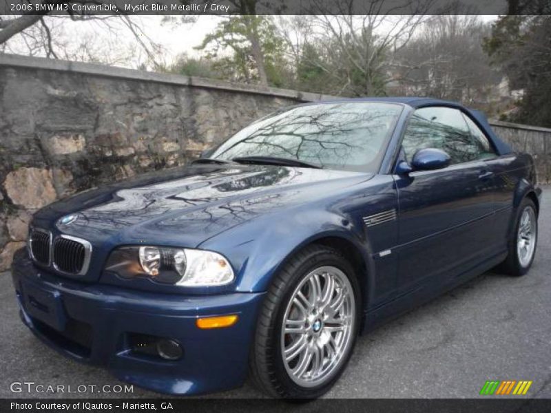 Mystic Blue Metallic / Grey 2006 BMW M3 Convertible