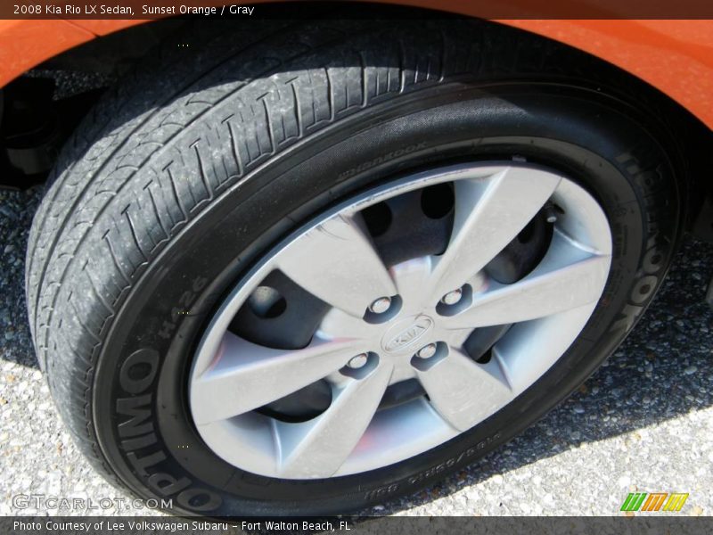 Sunset Orange / Gray 2008 Kia Rio LX Sedan