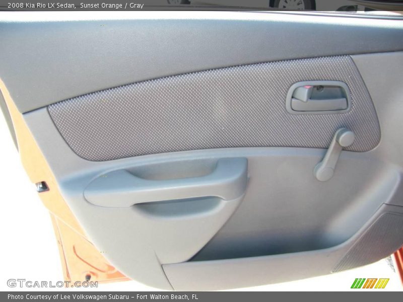 Sunset Orange / Gray 2008 Kia Rio LX Sedan