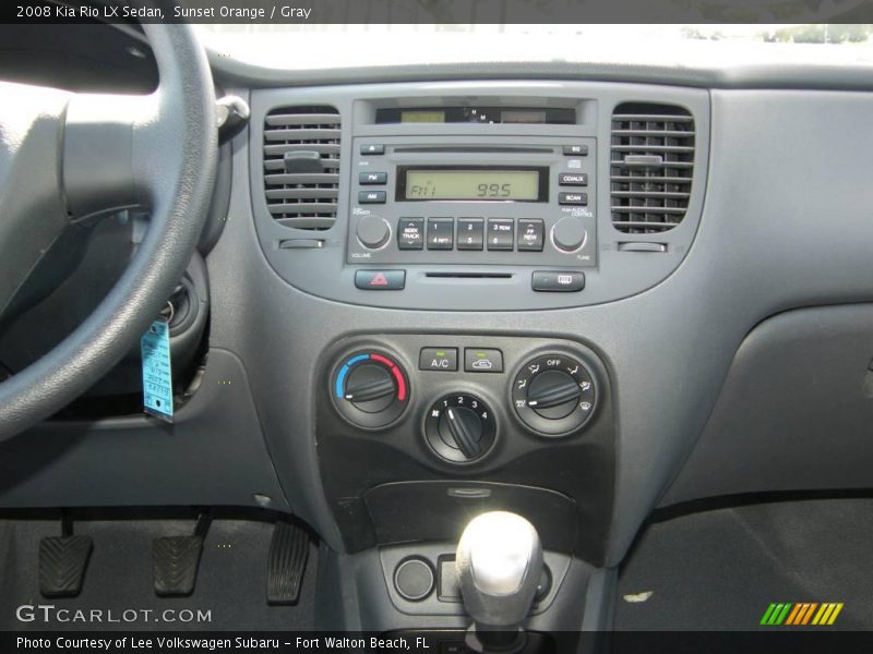 Sunset Orange / Gray 2008 Kia Rio LX Sedan