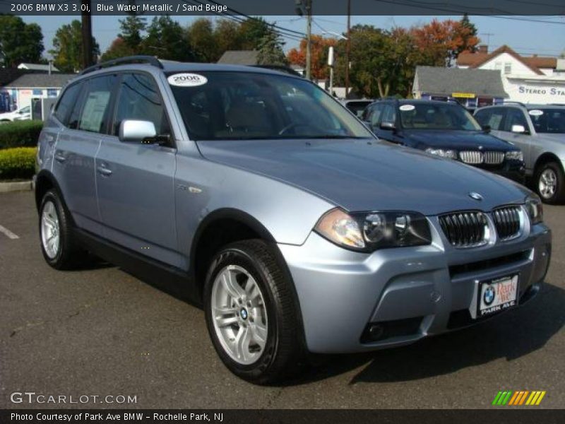 Blue Water Metallic / Sand Beige 2006 BMW X3 3.0i