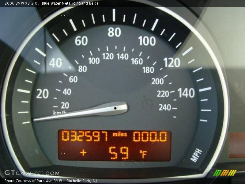 Blue Water Metallic / Sand Beige 2006 BMW X3 3.0i