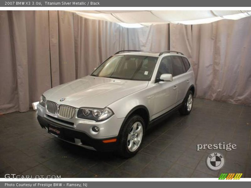 Titanium Silver Metallic / Black 2007 BMW X3 3.0si