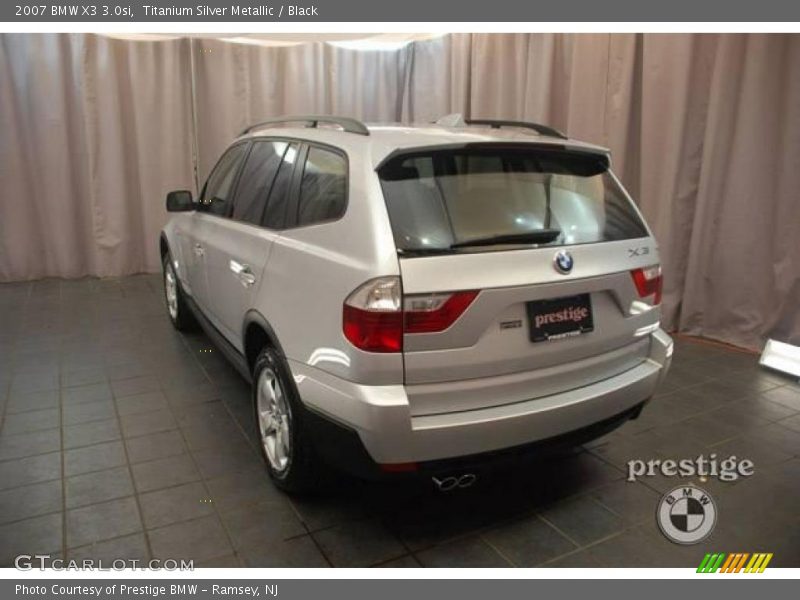 Titanium Silver Metallic / Black 2007 BMW X3 3.0si