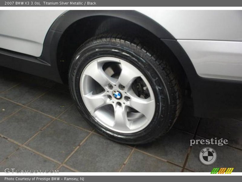 Titanium Silver Metallic / Black 2007 BMW X3 3.0si