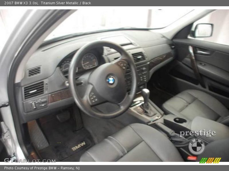 Titanium Silver Metallic / Black 2007 BMW X3 3.0si
