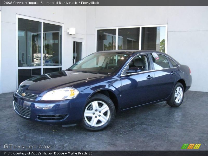Imperial Blue Metallic / Ebony Black 2008 Chevrolet Impala LS