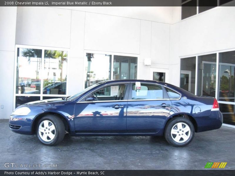 Imperial Blue Metallic / Ebony Black 2008 Chevrolet Impala LS