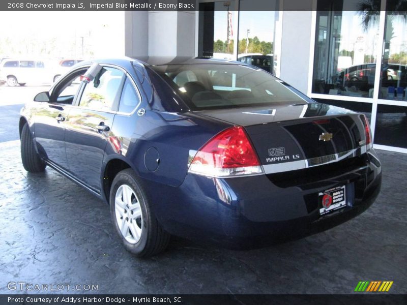 Imperial Blue Metallic / Ebony Black 2008 Chevrolet Impala LS