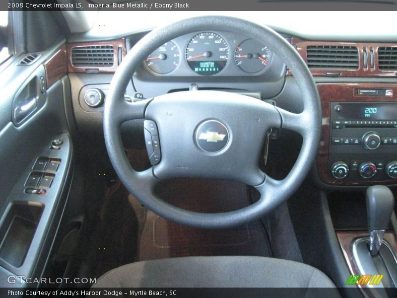 Imperial Blue Metallic / Ebony Black 2008 Chevrolet Impala LS