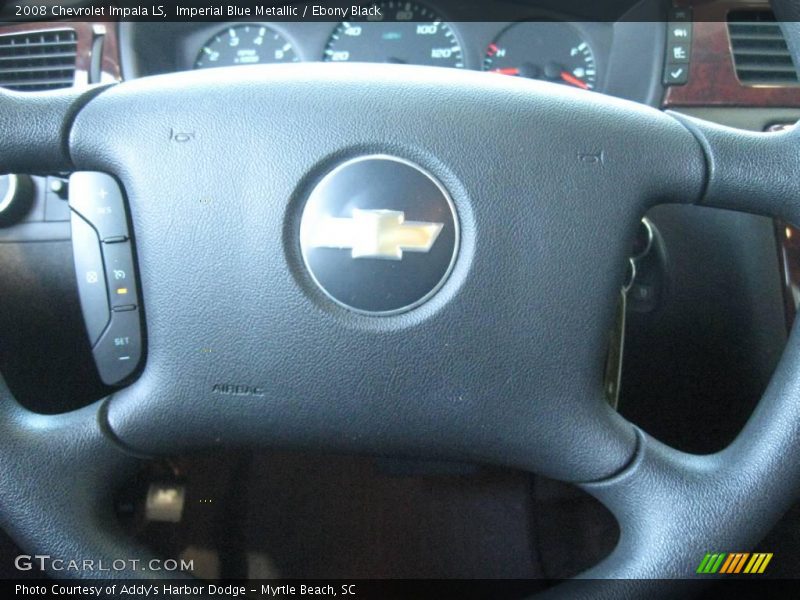 Imperial Blue Metallic / Ebony Black 2008 Chevrolet Impala LS