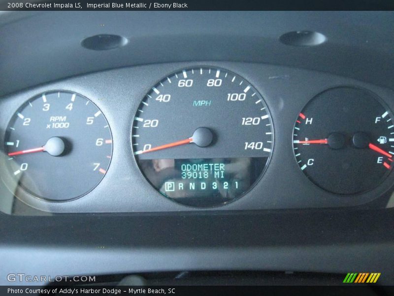 Imperial Blue Metallic / Ebony Black 2008 Chevrolet Impala LS