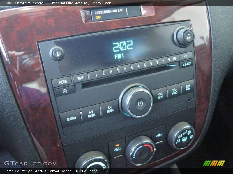 Imperial Blue Metallic / Ebony Black 2008 Chevrolet Impala LS