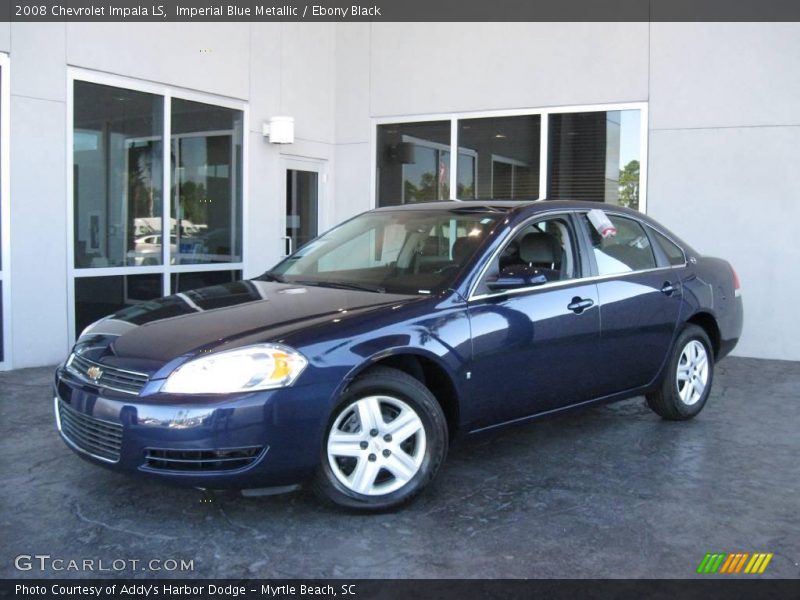 Imperial Blue Metallic / Ebony Black 2008 Chevrolet Impala LS