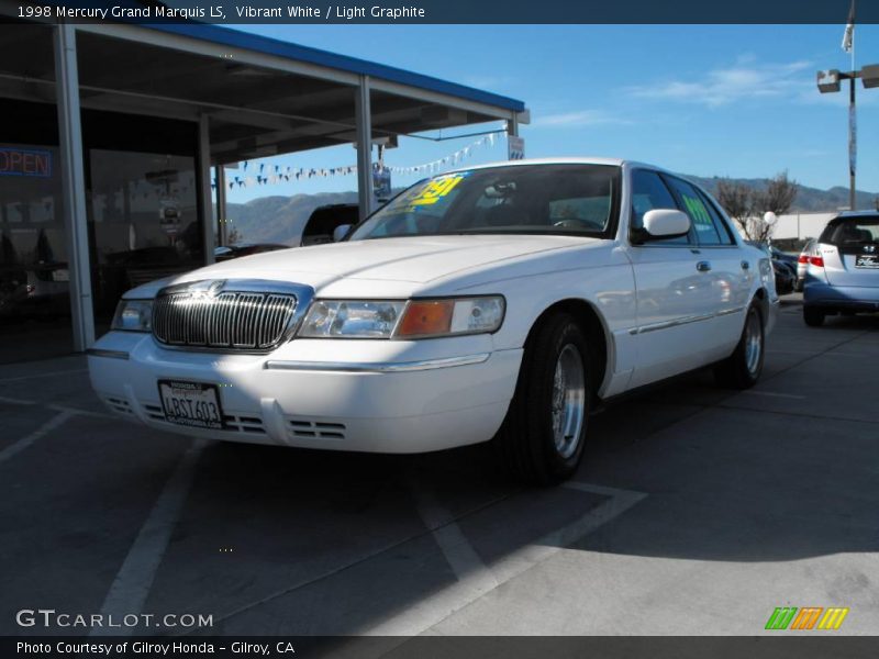 Vibrant White / Light Graphite 1998 Mercury Grand Marquis LS