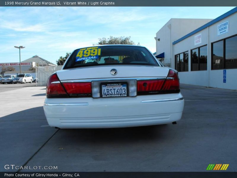 Vibrant White / Light Graphite 1998 Mercury Grand Marquis LS