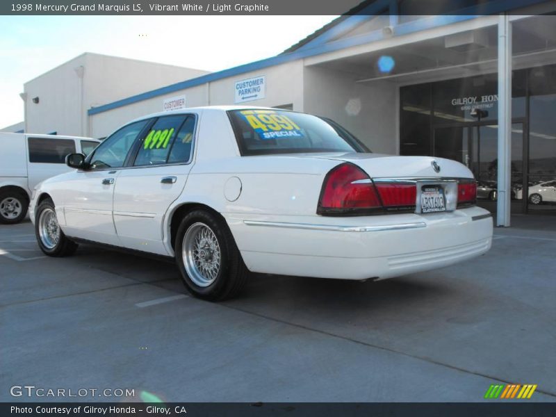 Vibrant White / Light Graphite 1998 Mercury Grand Marquis LS
