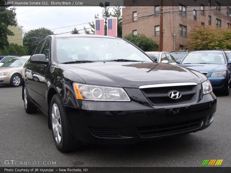 Ebony Black / Gray 2008 Hyundai Sonata GLS