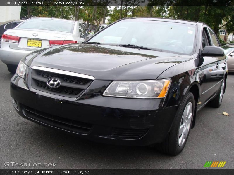 Ebony Black / Gray 2008 Hyundai Sonata GLS