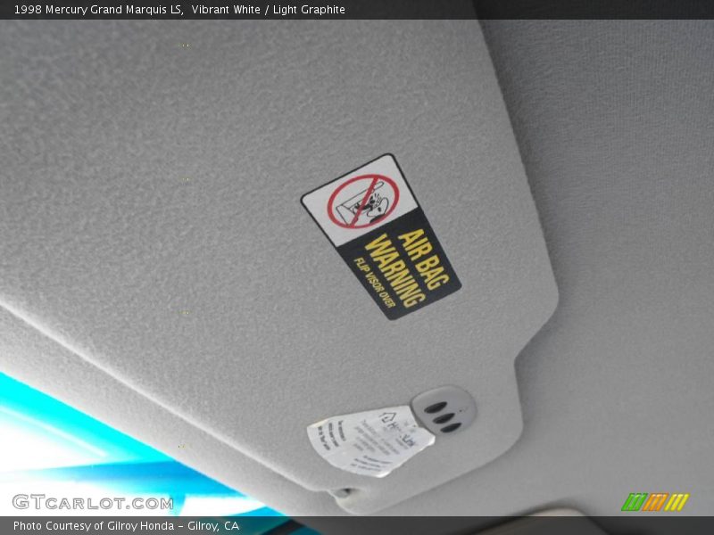 Vibrant White / Light Graphite 1998 Mercury Grand Marquis LS