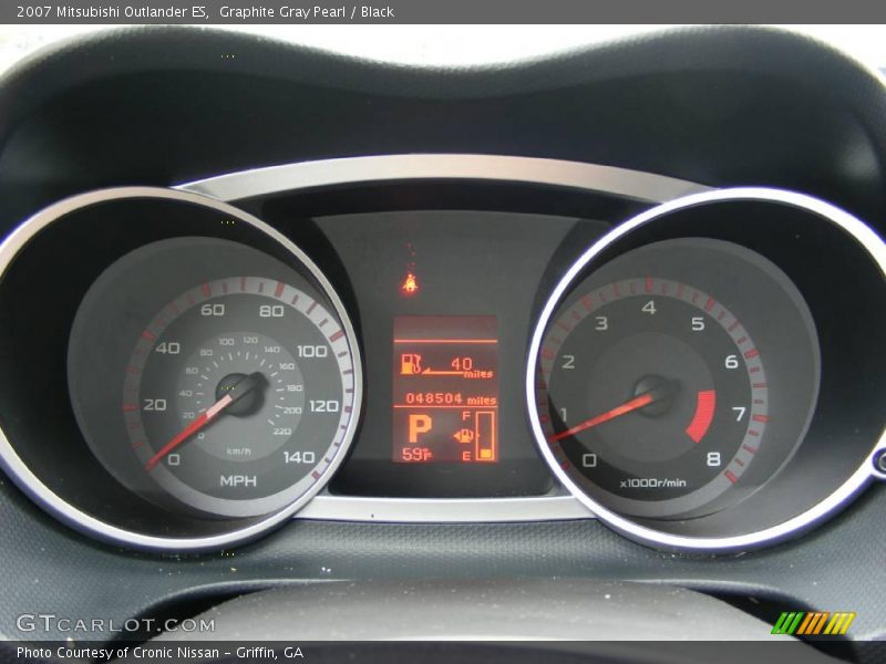 Graphite Gray Pearl / Black 2007 Mitsubishi Outlander ES