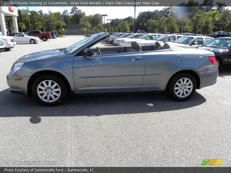 Silver Steel Metallic / Dark Slate Gray/Light Slate Gray 2008 Chrysler Sebring LX Convertible