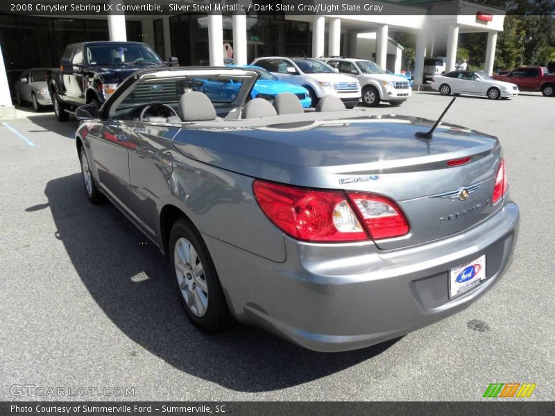 Silver Steel Metallic / Dark Slate Gray/Light Slate Gray 2008 Chrysler Sebring LX Convertible