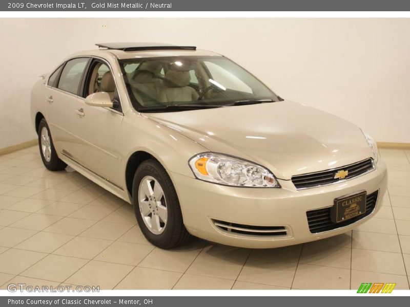 Gold Mist Metallic / Neutral 2009 Chevrolet Impala LT