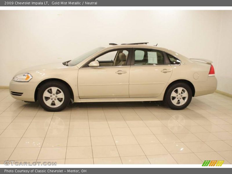 Gold Mist Metallic / Neutral 2009 Chevrolet Impala LT