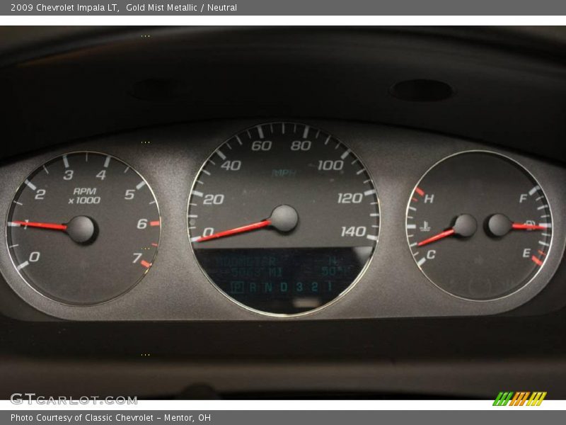 Gold Mist Metallic / Neutral 2009 Chevrolet Impala LT