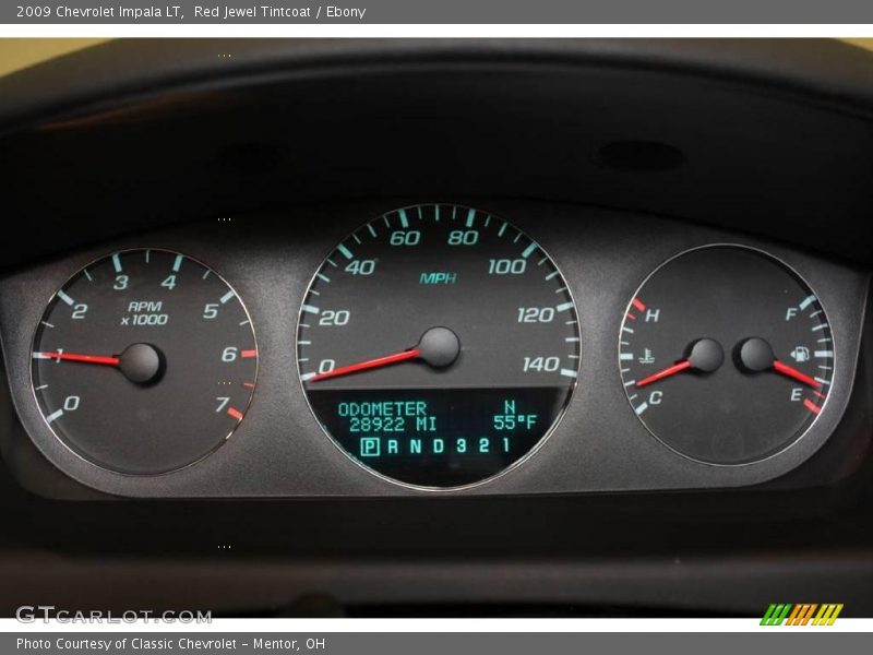 Red Jewel Tintcoat / Ebony 2009 Chevrolet Impala LT