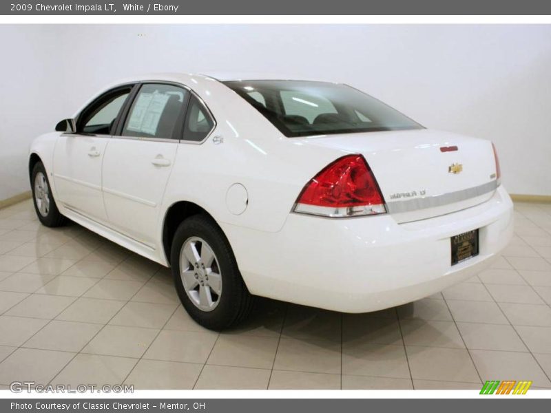 White / Ebony 2009 Chevrolet Impala LT