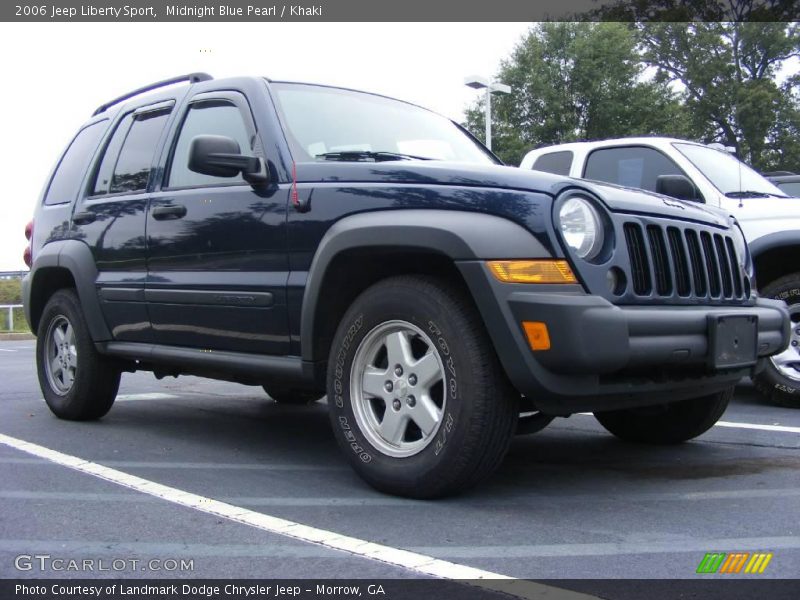 Midnight Blue Pearl / Khaki 2006 Jeep Liberty Sport