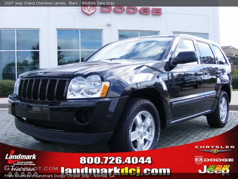 Black / Medium Slate Gray 2007 Jeep Grand Cherokee Laredo