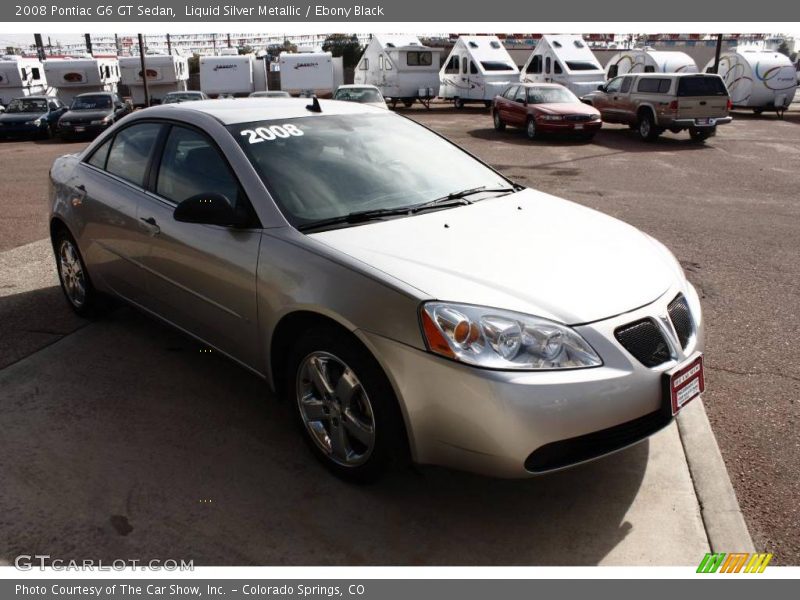 Liquid Silver Metallic / Ebony Black 2008 Pontiac G6 GT Sedan