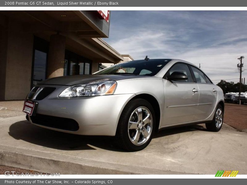 Liquid Silver Metallic / Ebony Black 2008 Pontiac G6 GT Sedan