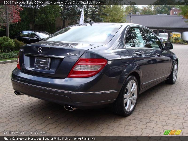 Steel Grey Metallic / Black 2008 Mercedes-Benz C 300 4Matic Luxury