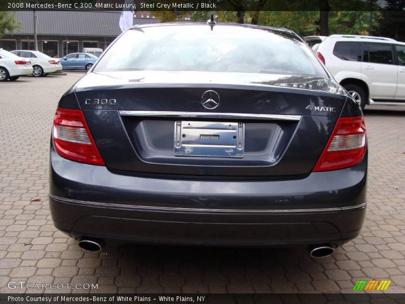 Steel Grey Metallic / Black 2008 Mercedes-Benz C 300 4Matic Luxury