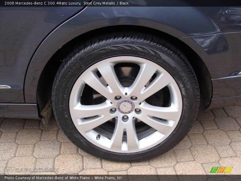 Steel Grey Metallic / Black 2008 Mercedes-Benz C 300 4Matic Luxury
