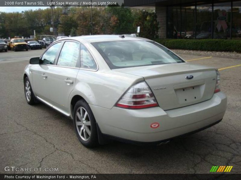 Light Sage Metallic / Medium Light Stone 2008 Ford Taurus SEL