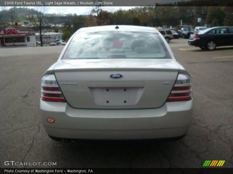 Light Sage Metallic / Medium Light Stone 2008 Ford Taurus SEL