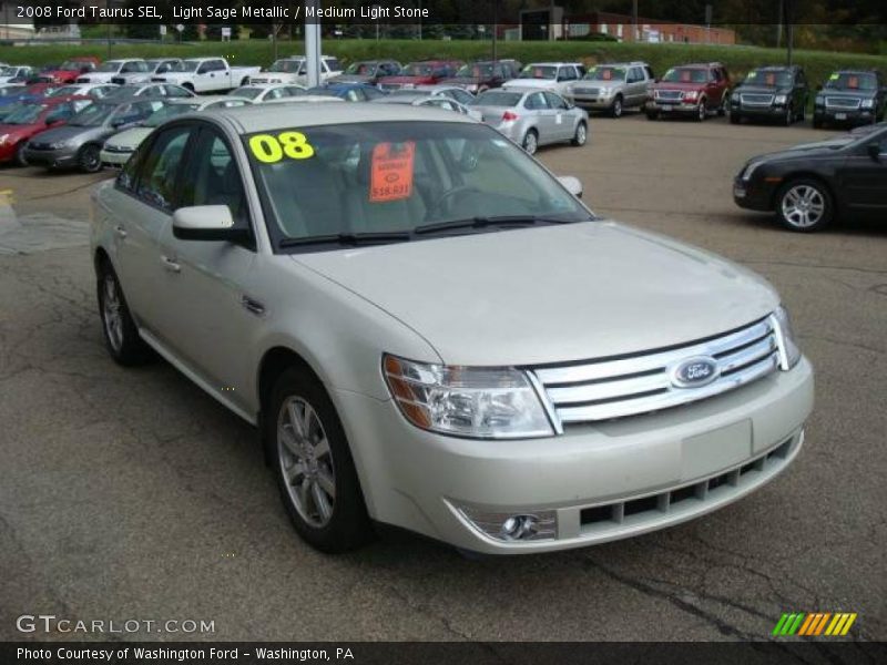 Light Sage Metallic / Medium Light Stone 2008 Ford Taurus SEL