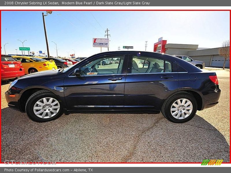 Modern Blue Pearl / Dark Slate Gray/Light Slate Gray 2008 Chrysler Sebring LX Sedan