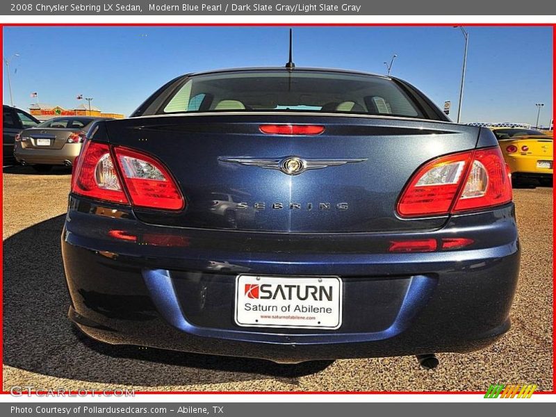 Modern Blue Pearl / Dark Slate Gray/Light Slate Gray 2008 Chrysler Sebring LX Sedan