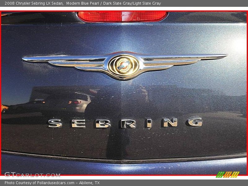 Modern Blue Pearl / Dark Slate Gray/Light Slate Gray 2008 Chrysler Sebring LX Sedan
