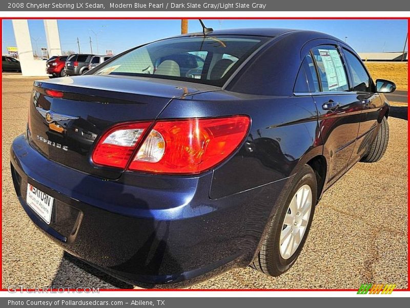 Modern Blue Pearl / Dark Slate Gray/Light Slate Gray 2008 Chrysler Sebring LX Sedan