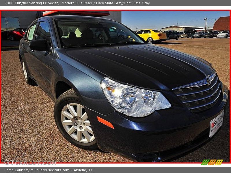 Modern Blue Pearl / Dark Slate Gray/Light Slate Gray 2008 Chrysler Sebring LX Sedan