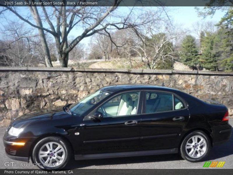 Black / Parchment 2005 Saab 9-3 Linear Sport Sedan