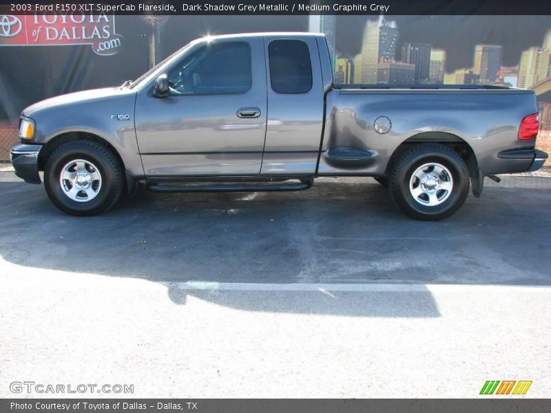 Dark Shadow Grey Metallic / Medium Graphite Grey 2003 Ford F150 XLT SuperCab Flareside